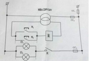So do mach dien cau thang cong tac 2 cuc