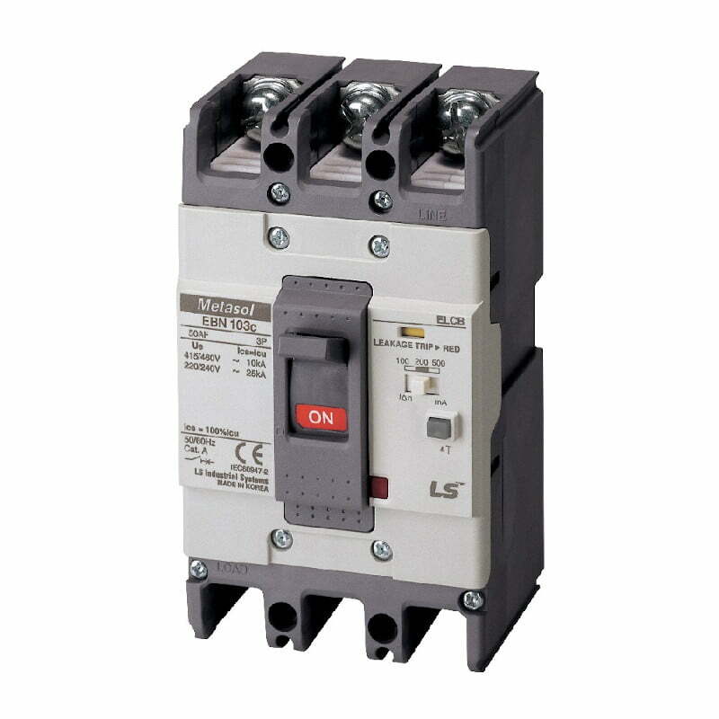 Chống rò ELCB EBN103c 3P 60A 18kA 100/200/500mA LS