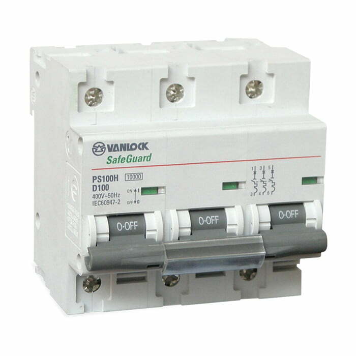1sin-ps100h-3-2 Cầu dao tép MCB 3P 100A 10kA Vanlock PS100H/3/D100