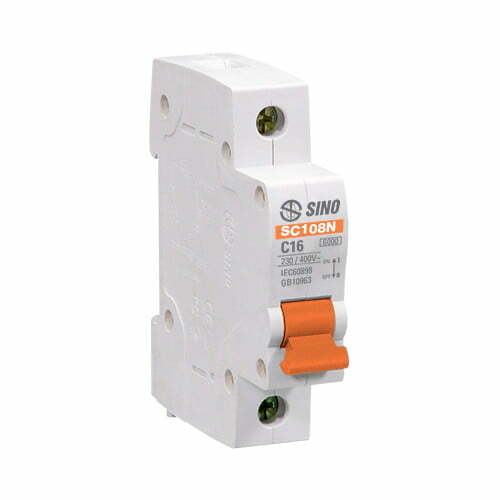 1sin-sc108n-1-4 Cầu dao tép MCB 1P 32A 10kA Sino SC108N/C1032