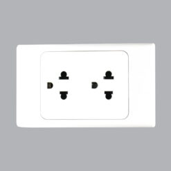 Bộ ổ cắm A20 Plus đôi 3 chấu đế liền 16A MPE A20UES2N