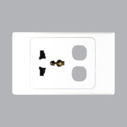 Bộ ổ cắm A20 Plus đơn đa năng 16A + 2 lổ MPE A20USMXXN