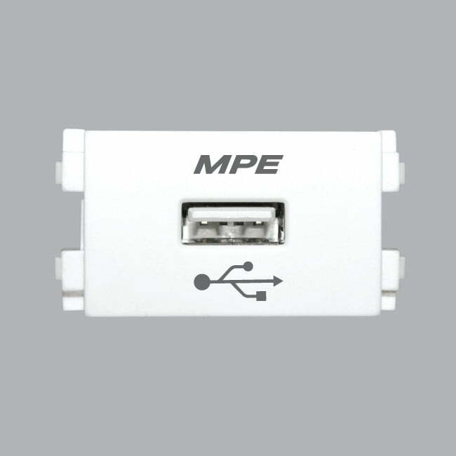 2mpe-a6usb Ổ cắm sạc USB DC 5V-2.1A MPE A6USB
