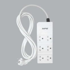 Ổ cắm di động dây 3m 6 ổ cắm 3 chấu MPE AM6S1