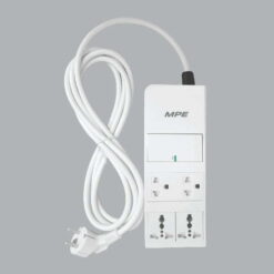 Ổ cắm di động dây 3m kèm công tắc 2 cực 20A, 2 ổ cắm 3 chấu + 2 ổ cắm đa năng 1.5 MPE AM6S3