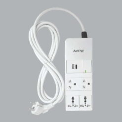 Ổ cắm di động dây 3m kèm công tắc 1 chiều, 1 ổ sạc USB Type C, 2 ổ cắm 3 chấu, 2 ổ cắm đa năng 1.5 MPE AM6S4