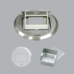 Ổ cắm âm sàn tròn màu xám MPE FCA-60