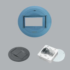 Ổ cắm âm bàn tròn 3 lổ bằng nhựa có đế MPE FGP