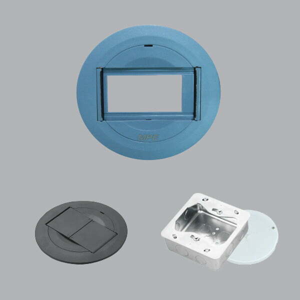 2mpe-fgp Ổ cắm âm bàn tròn 3 lổ bằng nhựa có đế MPE FGP