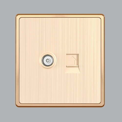 2mpe-s7tv-tel Bộ ổ cắm Tivi + điện thoại S70 MPE S7TV/TEL