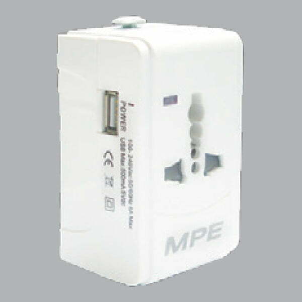 2mpe-ta2 Ổ cắm du lịch, tích hợp cổng USB MPE TA2
