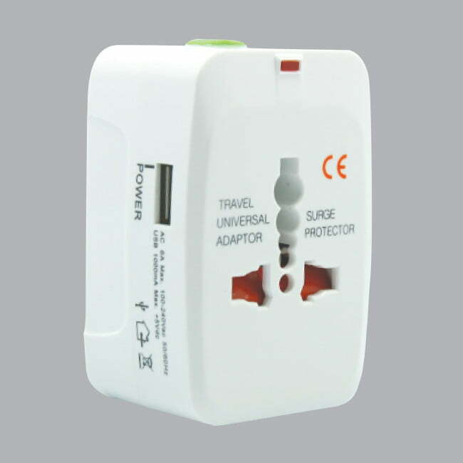 2mpe-ta3 Ổ cắm du lịch, tích hợp cổng USB MPE TA3