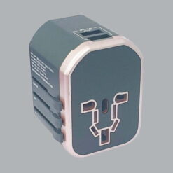 Ổ cắm du lịch đa năng, chân cắm kiểu châu Âu, châu Úc, châu Mỹ + 2 cổng USB 3.4A MPE TA5