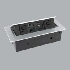 Bộ ổ cắm âm bàn 2 ổ cắm đa năng + 2 cổng USB + 2 cổng mạng MPE TBS1