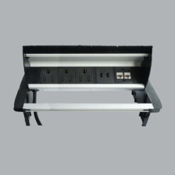 Bộ ổ cắm âm bàn 3 ổ cắm 3 chấu (2 chấu dẹp, 1 chấu tròn) + 2 cổng USB + 2 cổng mạng MPE TBS2