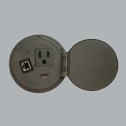 Bộ ổ cắm âm bàn 1 ổ cắm 3 chấu (2 chấu dẹp, 1 chấu tròn) + 1 cổng USB + 1 cổng mạng + 1 bộ sạc không dây MPE TBS3