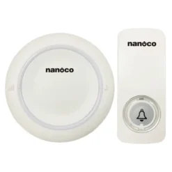 Bộ chuông điện không dây không dùng pin màu trắng Nanoco ND153W
