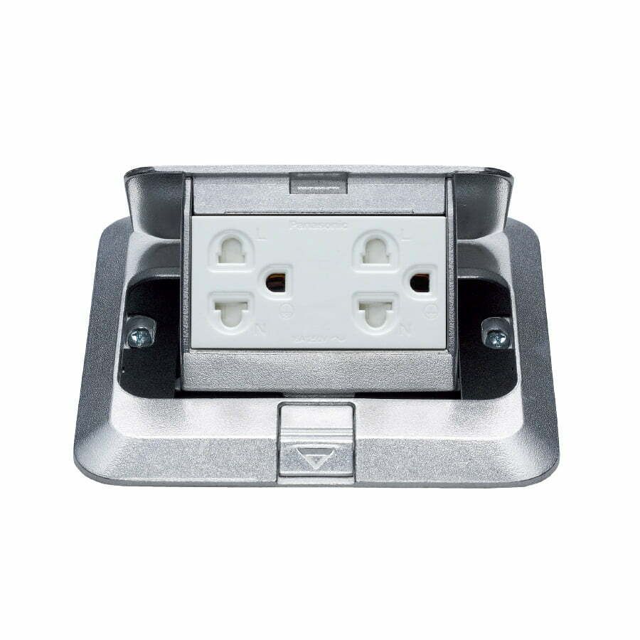 2pan-du5900vt Ổ cắm âm sàn 3 thiết bị (chưa bao gồm thiết bị) + đế âm (69x119x119mm) Panasonic DU5900VT