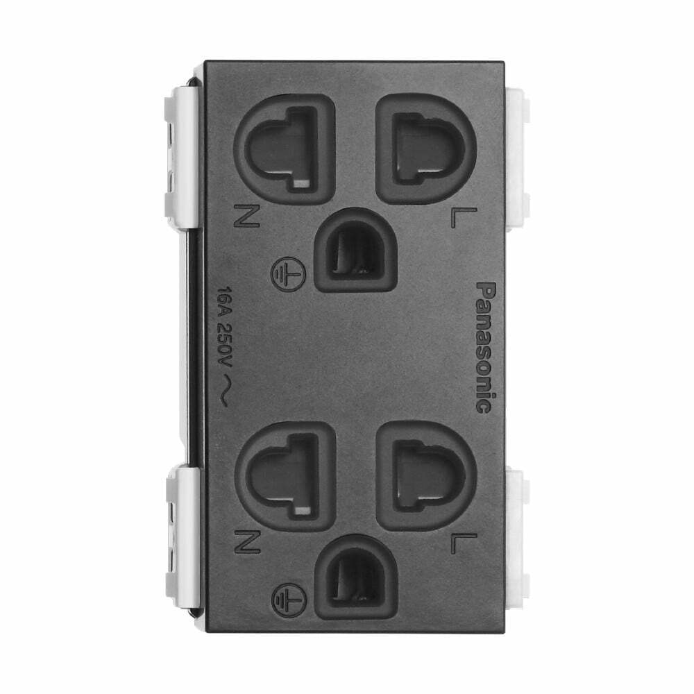 2pan-weg15829b-g Ổ cắm đôi và dây nối dây 16A Panasonic WEG15829B-G