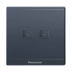 Bộ 2 ổ cắm data Moderva CAT5E màu xám ánh kim Panasonic WMF422MYH-VN