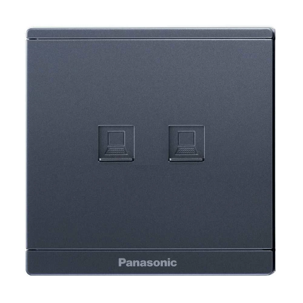 2pan-wmf422myh-vn Bộ 2 ổ cắm data Moderva CAT5E màu xám ánh kim Panasonic WMF422MYH-VN
