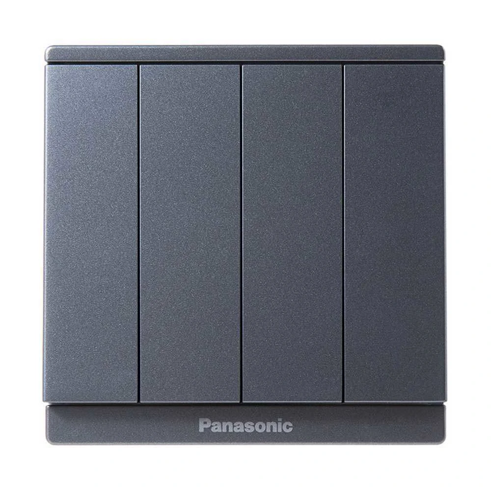 2pan-wmf507myh-vn-1 Bộ 4 công tắc Moderva 1 chiều bắt vít màu xám ánh kim Panasonic WMF507MYH-VN