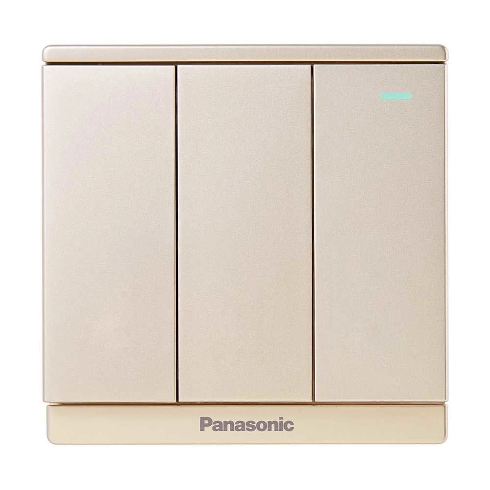 2pan-wmf515myz-1vn-1 Bộ 3 công tắc Moderva 2 chiều bắt vít có dạ quang màu vàng ánh kim Panasonic WMF516MYZ-1VN