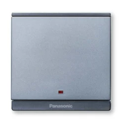 Bộ 1 công tắc Moderva 2 tiếp điểm 20A bắt vít có đèn báo màu xám ánh kim Panasonic WMFV503307MYH
