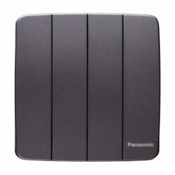Bộ 4 công tắc Minerva 1 chiều bắt vít 10A xám ánh kim Panasonic WMT507MYH-VN