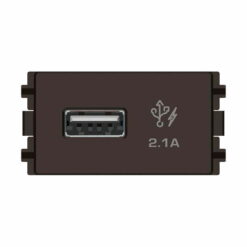 Ổ sạc USB 2.1A đơn size S màu đồng ánh bạc Schneider 8431USB_BZ
