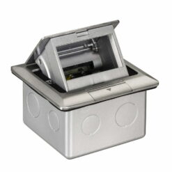 Ổ cắm âm sàn cho S-Flexi có đế âm màu nhũ bạc Schneider E224F_ABE