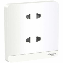Bộ ổ cắm AvatarOn đôi 2 chấu 10A màu trắng Schneider E83426U2_WE_G19