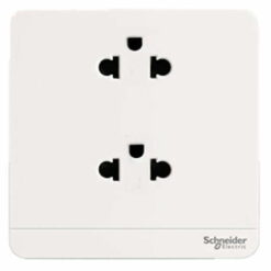 Bộ ổ cắm AvatarOn đôi 3 chấu 16A màu trắng Schneider E83426UES2_WE_G19
