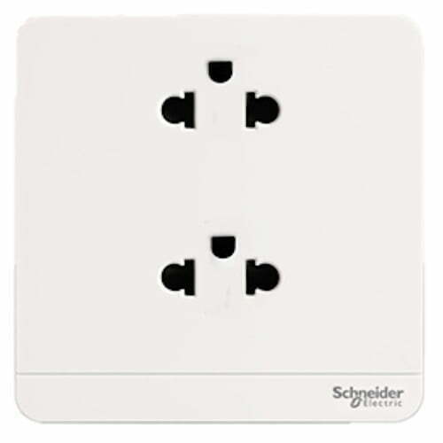 2sch-e83426ues2_we_g19 Bộ ổ cắm AvatarOn đôi 3 chấu 16A màu trắng Schneider E83426UES2_WE_G19