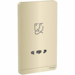 Bộ ổ cắm dao cạo râu AvatarOn màu vàng ánh kim Schneider E83T727V_WG_G19