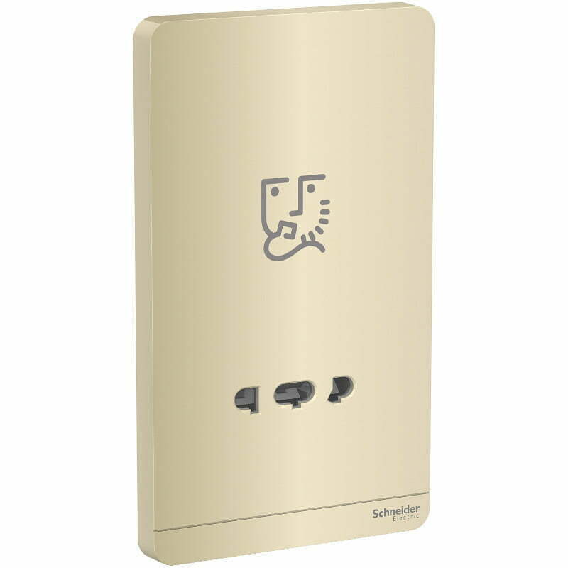 2sch-e83t727v_wg_g19 Bộ ổ cắm dao cạo râu AvatarOn màu vàng ánh kim Schneider E83T727V_WG_G19