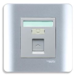 Bộ ổ cắm mạng Zencelo cat6 đơn màu xám Schneider E8431RJS_6_SA_G19