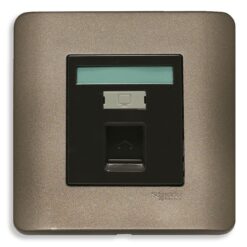 Bộ ổ cắm mạng Zencelo cat6 đơn màu đồng Schneider E8431RJS_6_SZ_G19