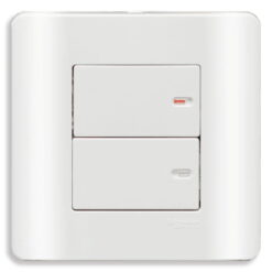 Bộ công tắc Zencelo đôi 1 chiều 16A màu trắng Schneider E8432_1_G19
