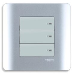 Bộ công tắc Zencelo ba 1 chiều 16A màu xám Schneider E8433_1_SA_G19