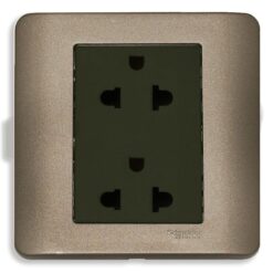 Bộ ổ cắm Zencelo đôi 3 chấu 16A màu đồng Schneider E84426UES2_SZ_G19