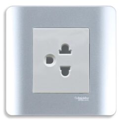 Bộ ổ cắm Zencelo đơn 3 chấu 16A màu xám Schneider E84426UESTR_SA_G19