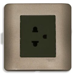 Bộ ổ cắm Zencelo đơn 3 chấu 16A màu đồng Schneider E84426UESTR_SZ_G19