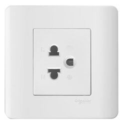 Bộ ổ cắm Zencelo đơn 3 chấu 16A màu trắng Schneider E84426UESTR_WE_G19