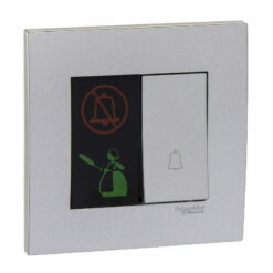 Bộ công tắc chuông Vivace "Không làm phiền", "Xin dọn phòng" màu xám bạc Schneider KB31BD_C_AS_G19