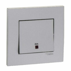 Bộ công tắc Vivace đơn 2 cực 20A màu xám bạc Schneider KB31D20NE_AS_G19