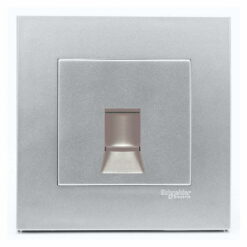 Bộ ổ cắm mạng Vivace cat6 đơn màu xám bạc Schneider KB31RJ6_AS