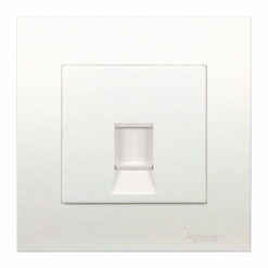 Bộ ổ cắm mạng Vivace cat5e đơn màu trắng Schneider KB31RJ5E_WE