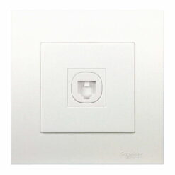 Bộ ổ cắm điện thoại Vivace đơn màu trắng Schneider KB31TS_WE