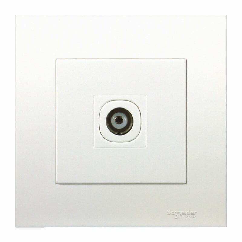Bộ ổ cắm TV Vivace đơn màu trắng Schneider KB31TV_WE